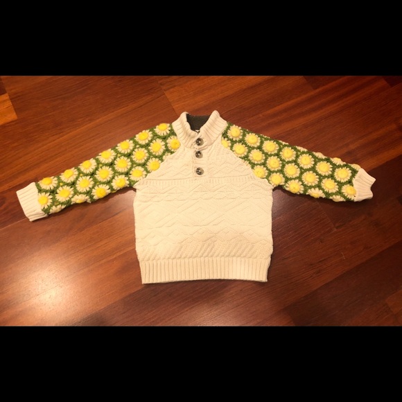 thrifted sweaters with crochet blanket sleeves - Picture 1 of 6